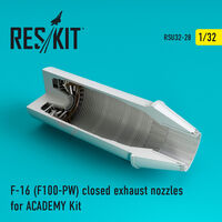 F-16 (F100-PW) closed exhaust nozzles for  ACADEMY  Kit