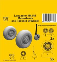 Lancaster Mk.I/III Mainwheels and Tailwheel w/Leg - Image 1