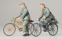 German Soldiers with Bicycles - Image 1